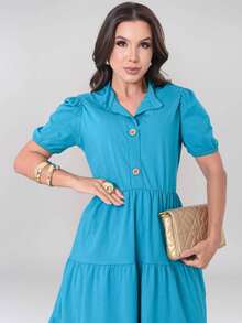 Milimetrica Women Long Dresses - Cadet Blue - View 2