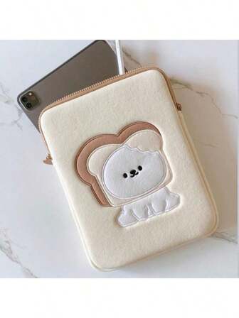  I1PC Ins Style Laptop Inner Tank Pack Tablet Protector, Cartoon Cute Bread Dog, Anti Drop And Anti Shock