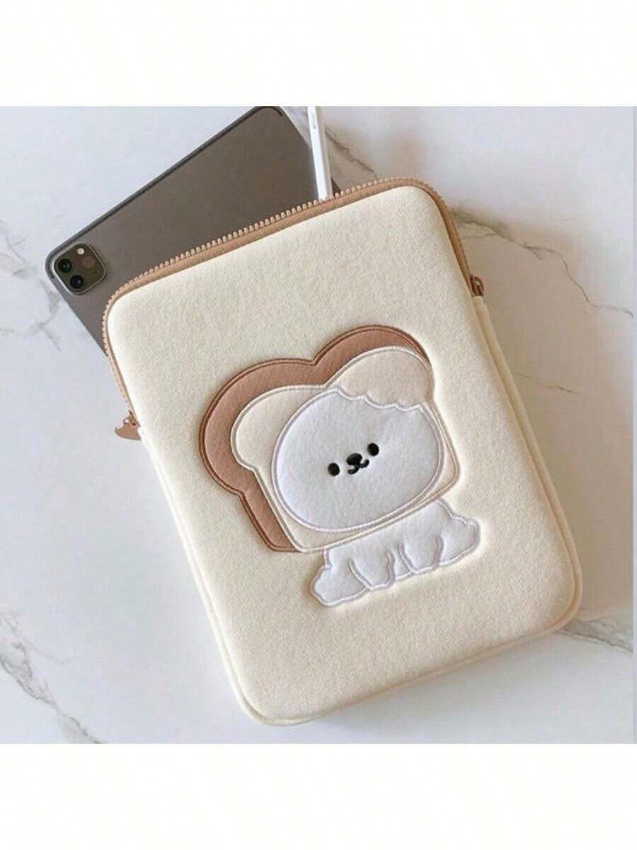 I1PC Ins Style Laptop Inner Tank Pack Tablet Protector, Cartoon Cute Bread Dog, Anti Drop And Anti Shock
