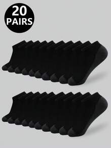 5/10 双男士黑白户外运动短袜，春夏