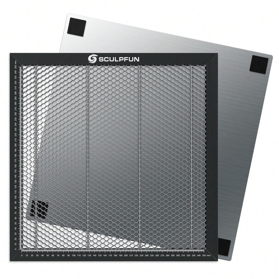 SCULPFUN Honeycomb Table For Laser Engraver - CO2 Engraving And Cutting Machine, 400x400x22mm, Precise And Efficient Work Surface For Optimal Results - Black - View 1