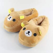 Luxury Winter Bear Cotton Ladies Slippers House Home Cartoon Cute Bear Home Indoor Couple Female Warm Indoor Slipper Casual - A - 查看 2