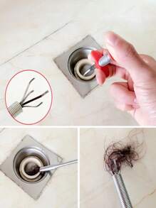 1pc Multifunctional Flexi-Grab Cleaning Claw - Unclog Drains, Remove Hair, And Clean Sinks And Toilets With Ease - Kitchen And Bathroom Essential Tool