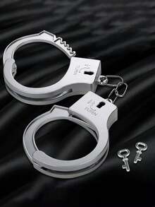 Halloween Costume Props - Simulated Plastic Handcuffs, Props For Playing The Role Of A Chief Catching Thieves In Stage Performances, Holiday Party Costumes And Accessories, Hand Accessories, Party Pranks, Fun Party Game Supplies, Role-Playing Props, Suitable For Party Activities, Stage Performances, Disguises, Halloween, Etc., Are Perfect Gifts For Family And Friends - Multicolor - View 2