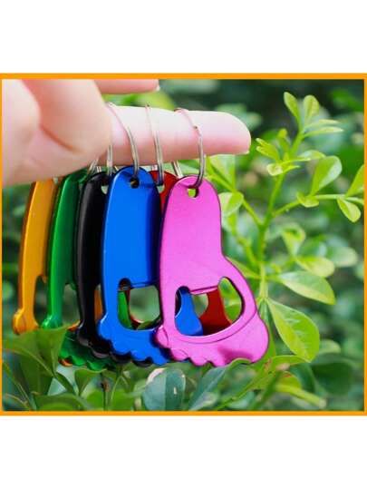 5件/10件创意金属啤酒开瓶器钥匙扣便携式小脚红酒开瓶螺丝刀挂件文创礼物颜色随机，万圣节圣诞节派对用品