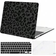 DCompatible With Book Air 13 Inch Case 2022 2021 2020 2019 2018 Release A2337 M1 A2179 A1932 Retina Display Plastic Leopard Grain Hard Shell CaseandKeyboard CoverandScreen Protector Black7001 - màu đen - Xem 1