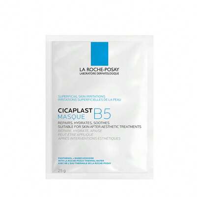 La Roche-Posay CICAPLAST MASQUE B5-基础保湿、舒缓面膜、补水面膜、清凉面膜、维生素B5面膜、护理面膜，1片旅行面膜 25克/片