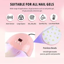 35-Piece Manicure Set With UV LED Light, Including Acrylic Powder And Acrylic Liquid, Nail Drill, Nail Stickers And Glue, Home DIY Manicure Set For Beginners, Christmas Gift - 彩色 - 查看 3