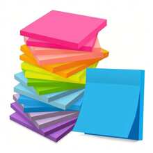 Ensemble De 12 Blocs-notes Autocollants Colorés Avec 600 Feuilles En 12 Couleurs, 50 Feuilles Par Bloc