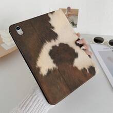 1 szt. składane etui ochronne w stylu vintage z krowim wzorem i miejscem na rysik, kompatybilne z iPadami 10.9/10.2/Air 5. generacji/Pro 11/10. generacji/9.7/Air 2/iPadem (7. generacji)/iPadem (8. generacji)/iPadem Air 4/5, iPadem Pro 11, iPadem 10.9" (2022), iPadem Air 13" (M3 2025), iPadem Air 11" (M3 2025), iPadem 11" (A16 2025), Galaxy Tab S10+/S9/A9