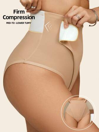 High-Waisted Firm Compression Post Surgical Panty With Adjustable Belly Wrap