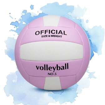 Nieuwe paars-witte beachvolleybal - Officiële maat 5 outdoor volleybal - PVC-materiaal - Comfortabele handfeel - Geschikt voor beginners of sportliefhebbers - Het beste sportcadeau voor de feestdagen