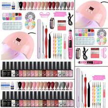 35-Piece Manicure Set With UV LED Light, Including Acrylic Powder And Acrylic Liquid, Nail Drill, Nail Stickers And Glue, Home DIY Manicure Set For Beginners, Christmas Gift - 彩色 - 查看 1