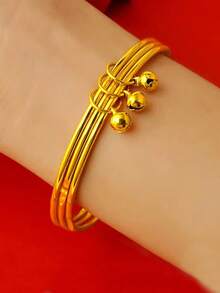 Bransoletka z wisiorkiem w kształcie liścia z posrebrzanej miedzi, minimalistyczny, wielowarstwowy design, młodzieżowy styl