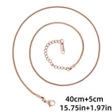 1 件/10 件时尚简约多长度龙虾扣方形蛇链 1.5 毫米粗项链，304 不锈钢不褪色单链，DIY 珠宝配件，适合搭配吊坠配饰