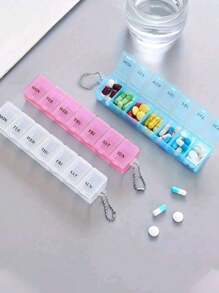 Organizer settimanale per pillole 2 volte al giorno, Porta pillole da viaggio 7 giorni, Contenitore per pillole AM PM due volte al giorno, Organizzatori portatili giornalieri per medicinali, vitamine, olio di pesce, integratori