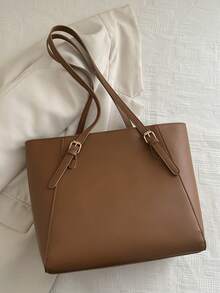 Große Kapazität Tasche für Damen Herbst und Winter vielseitig 2024 neue einfache Umhängetasche, Collegetasche für Studenten, Pendler Tragetasche