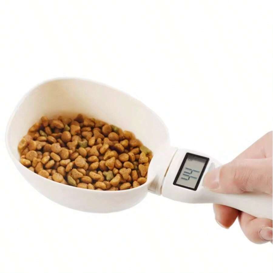 Colher Medidora Digital 24cm de 0.1g a 800g Precisão Cozinha Culinária Ração Pet Ingredientes - Branco - Visão 1