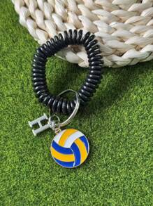 个性化排球钥匙扣礼品，送给段街运动员的礼物，感恩节和圣诞节礼物 - 黃色 - 查看 114