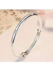 1 szt. Regulowana bransoletka z skręconej liny ze srebra platerowanego miedzią