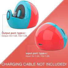 Dock Pengisian Cepat untuk Switch2, Dudukan Pengisian Mini yang Kompatibel dengan Switch2/Switch/Switch Lite/Switch OLED, Stasiun Dock Switch Lucu dengan Port USB-C, Dudukan Pengisi Daya Portabel untuk Game Switch, Tanpa Proyeksi (Hadiah/Dekorasi Natal Halloween) - Berwarna merah muda - View 4