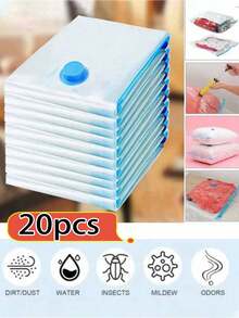 11-Pack Reusable Vacuum Storage Bags, Save 80% Closet Space, Thickened Sealed Dustproof Vacuum Compression Bags, Suitable For Clothes And Quilts, Dorm Essentials For Back-To-School Season, Portable Travel Luggage Organizer Bags, Suitable For Shirts, - Multicolor - View 13