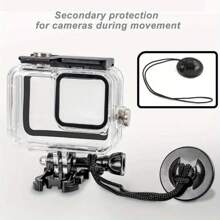 Sports Camera Helmet Mount Bracket, Compatible With GoPro, Insta360 Ace Pro, For Skiing, Motorcycle And Other Helmet Wearing Scenarios, Quick-Release Adapter - Black - View 5