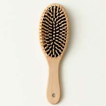 Natural Wooden Oval Hair Brush - Landhs - 芥末黃 - 查看 4