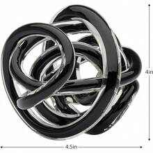 Torre & Tagus Orbit - Esfera Decorativa de Cristal, 7.6 cm de diámetro, Color Verde Azulado - Negro - Ver 9