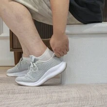 Foldable Storage Ottoman Furniture Bench - Slim Footprint High Density Foam Seat Stool With Breathable Tech Fabric, Multi-Functional Footrest For Entryway Shoe Changing, Living Room Bedroom Compact Furniture Storage - White - View 11