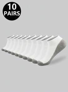 5/10 双男士黑白户外运动短袜，春夏