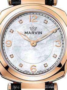 Marvin Watches For Women Female Swiss Quartz Watch Luxury Gift Ladies Casual Dress Watch In Stainless Steel With Leather Band And Sapphire Glass Dial,50M Waterproof