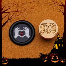 Série mignonne de sorcière et de squelette pour Halloween 15 mm Mini Cachet de cire - Parfait pour les lettres d'amour, les invitations, les cartes de fête, les journaux, le scrapbooking, les bricolages