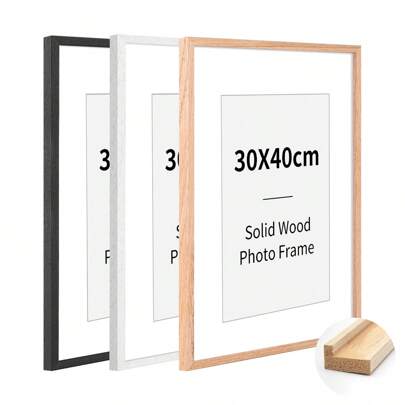 1/2/3/4pcs Wooden Photo Frame, Oak Picture Frames , White, Black Wooden Frame For Amazing Gift&Wall Art Decor, For Home, Living Room, Office Tabletop Frame And Wall Frame, Beautiful To Display Your Framliy Painting Art, Travel Photo, Graduation Photo Frame, Wedding Photo Frame Ideal Gift, A3/A4/30X40cm
