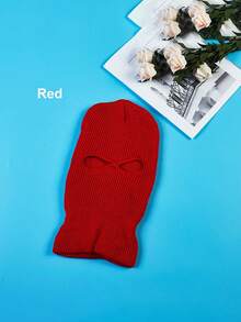 1 Pc Riding Face Mask, Knit Balaclava Full Face Mask - 2-Hole Ski Mask For Men & Women, Full Face Cover Winter Warmth And Windproof Head Cover, Breathable Outdoor Sports Mask For Skiing, Bicycles, Snowboarding & Cold Weather Activities, Winter Face Mask, Skiing Accessory, Modern Sporty Style, Durable Knit Fabric - Multicolor - View 27