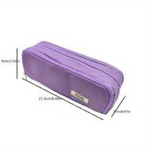 1 pieza Estuche de lápices negro, estuche de lápices de gran capacidad, bolsa de lápices de apertura doble, estuche de lápices multifuncional para la escuela, estuche de lápices, bolsa de lápices, suministros para estudiantes, bolsa de almacenamiento para el escritorio, artículos de papelería educativos, suministros de oficina, regalo, estuche de lápices creativo