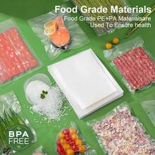 100pcs Premium Vacuum Sealer Bags,Food Preservation, Storage, And Organization Solution For Kitchen , Reusable, Durable, And Bpa-Free Household Essentials - White - View 3