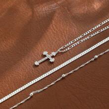 Cross Necklace For Women 14K Gold Plated Dainty Heart Cross Pendant Choker Simple  Cute Cross Diamond Necklace Faith Jewelry Religious Minimalist Gift2025 - Layered  Cross-sL - View 9