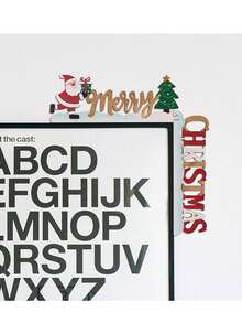 2 buc/set colorat Crăciun cadru ușă fereastră decor Santa Reindeer Crăciun temă perete agățat semne ușă colț semn decoratiuni casă ușă decor