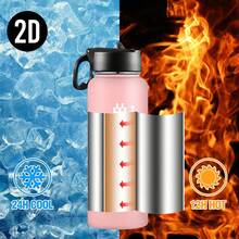 1pc 18oz Custom Text Pink Water Bottle Personalized Tumbler With Straw Stainless Steel Insulated Sport Water Bottle With Straw Lid & Handle, Multiple Styles Available, Customized Cup Gifts For Women Birthday Anniversary Christmas - 黑色 - 查看 10