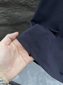 GRDR 男士时尚印花宽松短袖T恤 | 精致设计 | 夏季必备 | 易于搭配，展现您的风格 - 藏蓝色 - 查看 5