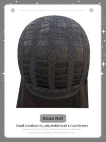 1 Synthetic Heat-Resistant Wig, Black Long Straight Wig With Bangs, Made Of 20 Feet Long Fiber, Suitable For Daily Use, Natural Artificial Wig - Black - View 6