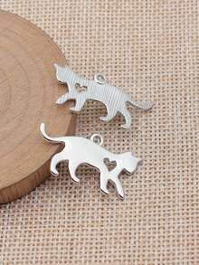 10pcs/Bag 17x31mm Heart Cat Charms Pendants For Jewelry Making DIY Handmade Craft Supplies For DIY Jewelry Making - Cat - View 8