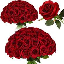 5PCS/8PCS秋季仿真玫瑰花情人节束花装饰婚礼装饰新娘手捧花腕花胸花材料家居餐厅卧室花瓶装饰花束DIY生日派对蛋糕材料情人节新年礼物材料拍摄道具