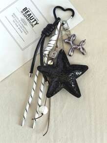 1PC Y2K Style Pink Star Bag Accessory, Chenille Bag Accessory, Keychain Accessories Car Pendant Can Be Used For Bag Pendant Pendant. Gifts Valentine'S Day Stylish For Teen Girls Women College Students Teacher White-Collar Workers Rookies & White-Collar Workers Gift Accessories Decor Present Car Accessories Women Key Chain Charms Back To School Supplies Gifts For Teachers