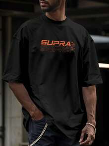 Oversized Streetwear T-Shirt Supra MK4 Orange Car Fast And Furious REF 7241 VEST NERD - 黑色 - 查看 4