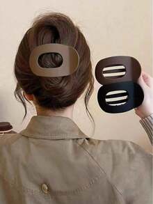 4pcs/1pc Flat Round Hair Clips, Strong Alligator Hair Clips, Comfortable Arch-Shaped Design For Yoga, Date, Versatile Use, Hair Accessories For Women, Hair Tools, Beauty Accessories, Curly Hair Accessories Accessory, Hair Accessories For Women, Fall, Travel, Hair Tools, Accessories Women, Hair Stuff, Fall, Hair Accessories Women, Hair Tools, Hair Stuff, Stuff, Beauty Accessories, Gifts, Travel, Gifts For Women, Hair Stuff, Stocking Stuffers,Stocking Fillers,Stocking Stuffers For Women,Stocking Fillers Women, Gifts, Stocking Fillers,Stocking Stuffers For Adults,Stocking Fillers For Adult,Hair Stuff,Women's Accessories,Coming-Of-Age Hair Accessory, Hair Accessories,Gift Ideas For Women,Beauty Stocking Fillers, Gifts For Women - Multicolor - View 3