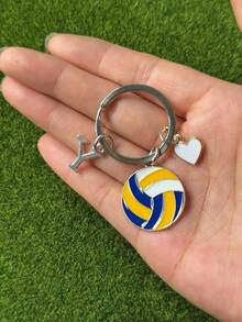 个性化排球钥匙扣礼品，送给段街运动员的礼物，感恩节和圣诞节礼物 - 黃色 - 查看 71