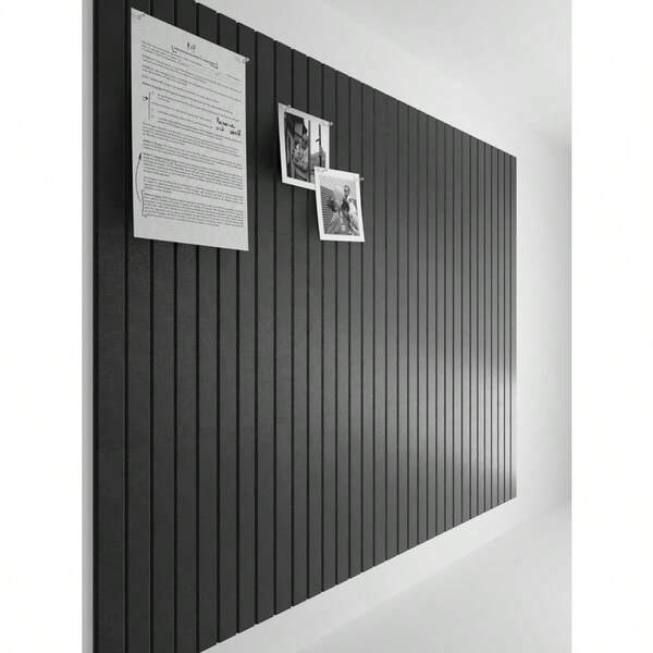 Large Cork Board Alternative47 X35 Felt Bulletin Board Tiles With 30 Pushpins 70 Adhesive Tabs 12Pack Slat Wall Paneling Cork Boards For Office Push Pin Board Felt BoardBlack