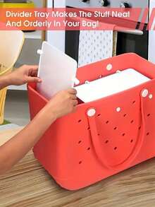 1pc,Multi Color Phone Case Wallet Holder Insert Accessory Compatible With Bogg Bags, Soft Rubber Accessories,For Bogg Bagdecorative Charm Inserts For Storage Phone Case Key Lipstick Sunglass Wallet Phone ,Eva Cave Bag Storage Bag, Beach Bag Storage Bag, Swimming Beach Bag Storage Bag, Soft, Waterproof, Wear-Resistant, Easy To Clean, Reusable - Multicolor - View 11